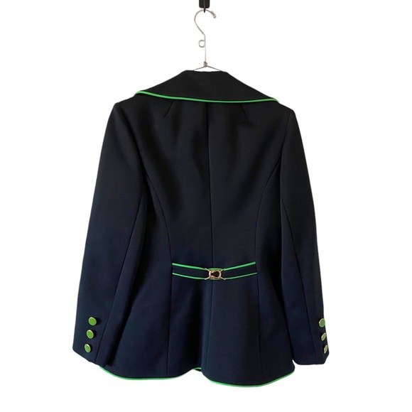 Lilli Ann Paris San Francisco Blue blazer with green piping trim - VINTAGE - Picture 3 of 4